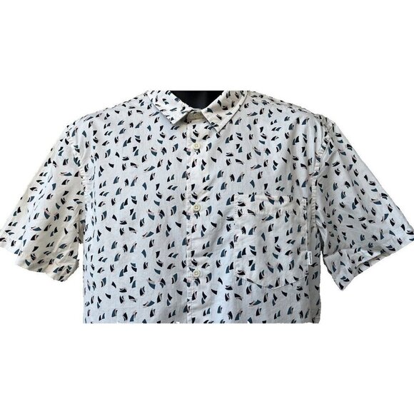 Quiksilver Men's Printed Multicolor Short Sleeve Modern Fit Shirt Size M NWOT - Picture 12 of 13